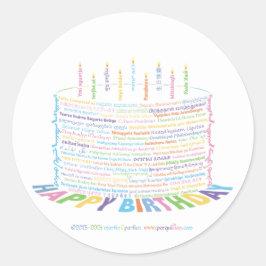 Pegatinas de torta de cumpleaños del mundo
