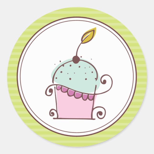 Pegatinas de torta súper cuta (Anverso)