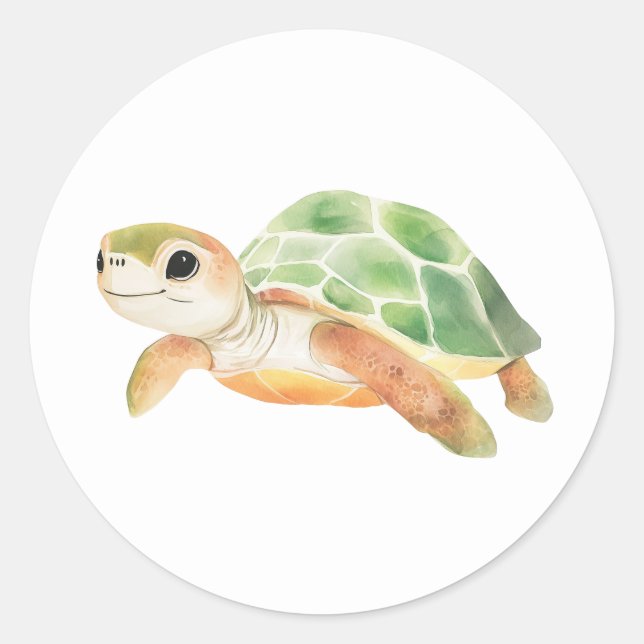Pegatinas de Tortuga Adorables (Anverso)