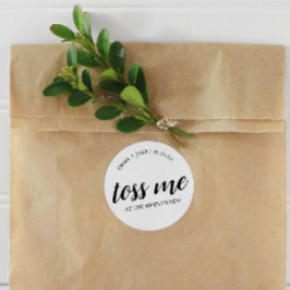 Pegatinas de Toss recién casados con boda con nomb