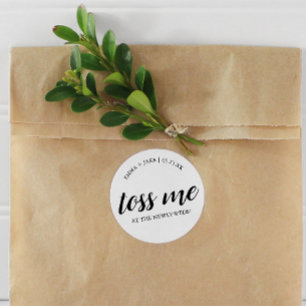 Pegatinas de Toss recién casados con boda con nomb