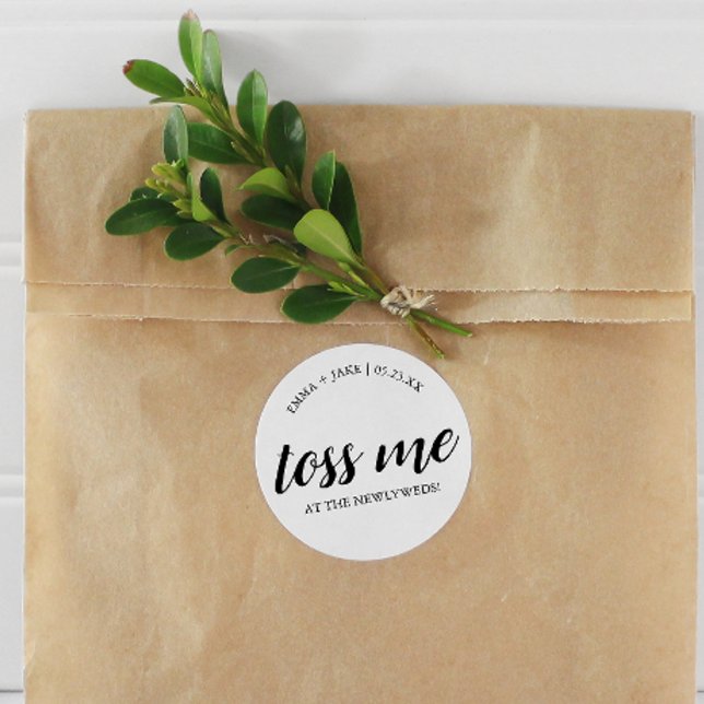 Pegatinas de Toss recién casados con boda con nomb (Subido por el creador)