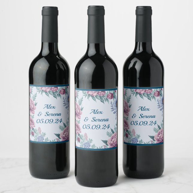 Pegatinas de tramas de acuarela singulares (Botellas)