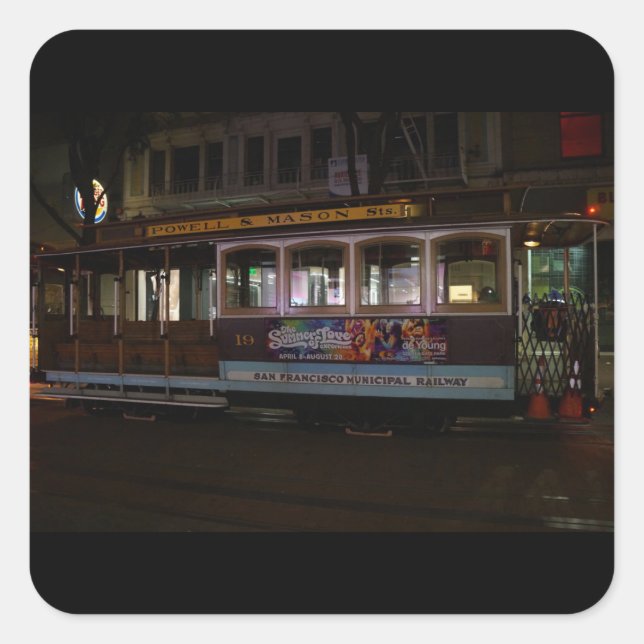 Pegatinas de tranvía de San Francisco (Anverso)