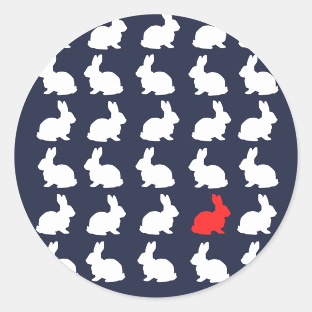 Pegatinas de treinta conejos lindos y divertidos (Anverso)