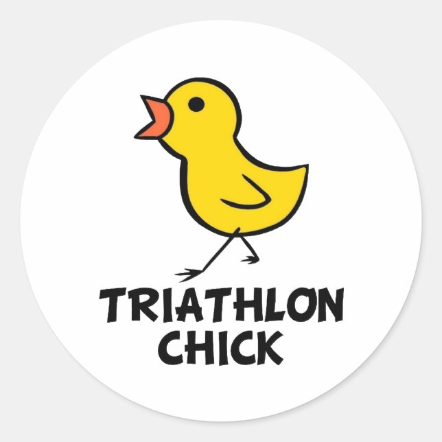 Pegatinas de Triathlon Chick (Anverso)