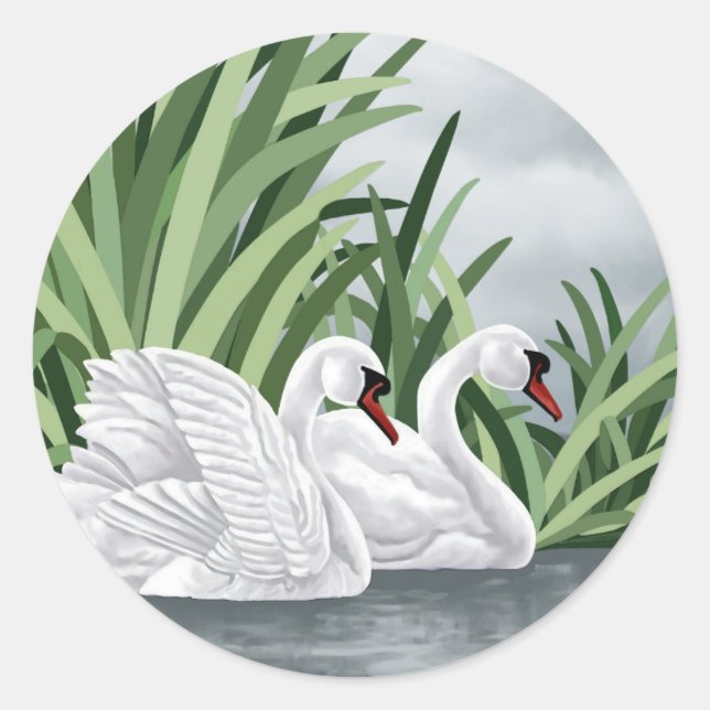 Pegatinas de Trumpeter Swan (Anverso)