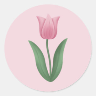 Pegatinas de tulipanes rosados