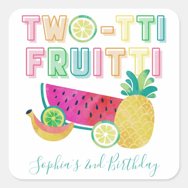 Pegatinas de Two-tti Frutti Favor (Anverso)