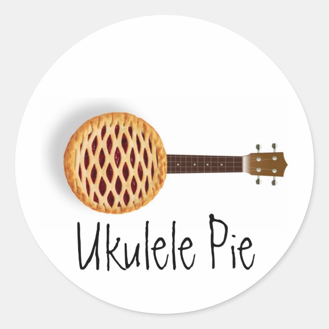 Pegatinas de Ukulele Pie (Anverso)