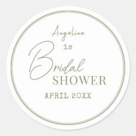 Pegatinas de una ducha de novia.