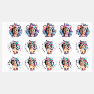 pegatinas de unicorn EDITABLE foto cupcake
