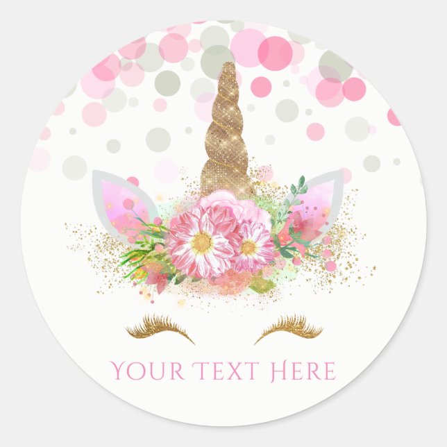 Pegatinas de Unicorn Face (Anverso)