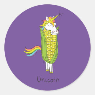 Pegatinas de Unicorn Funny Corn