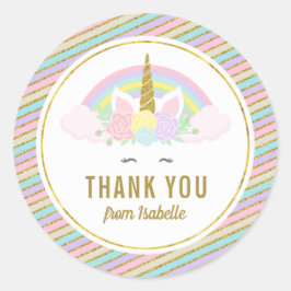 Pegatinas de Unicornio arcoiris mágicos