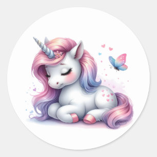 Pegatinas de unicornio de color de agua de bonito