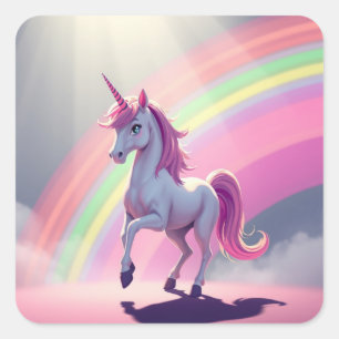 Pegatinas de unicornio y arcoiris de bonito