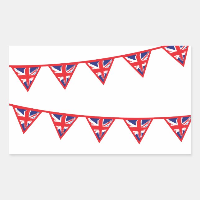 Pegatinas de Union Jack Buntings (Anverso)