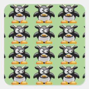 pegatinas de vaca lunar