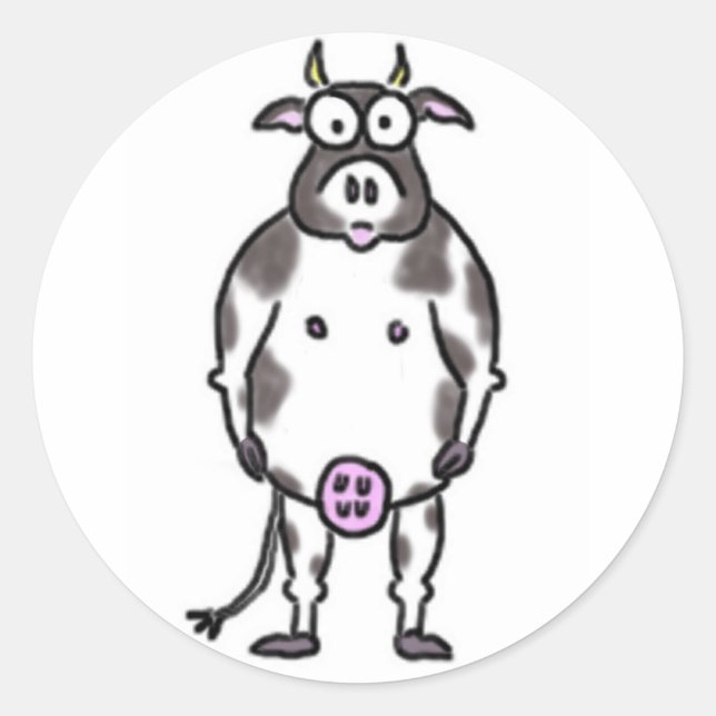 Pegatinas de vaca personalizado (Anverso)