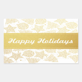 Pegatinas de vacaciones de Navidades blancos y de