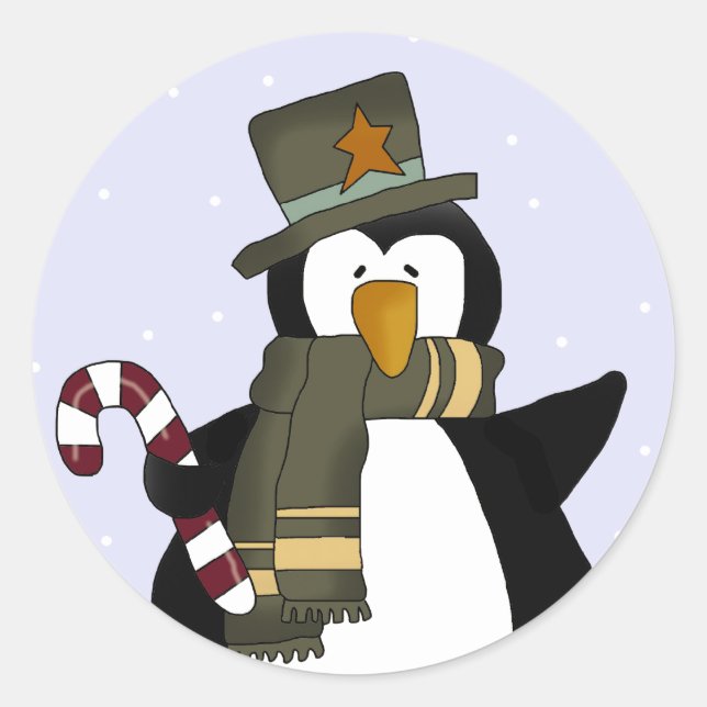 Pegatinas de vacaciones de Pingüino (Anverso)