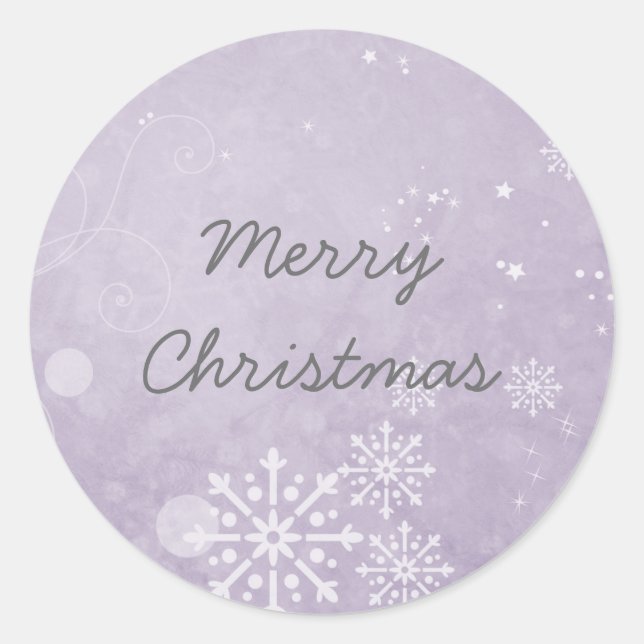 Pegatinas de vacaciones Morple Snowflake Swirls (Anverso)