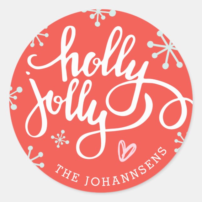 Pegatinas de vacaciones personalizados de Holly Jo (Anverso)