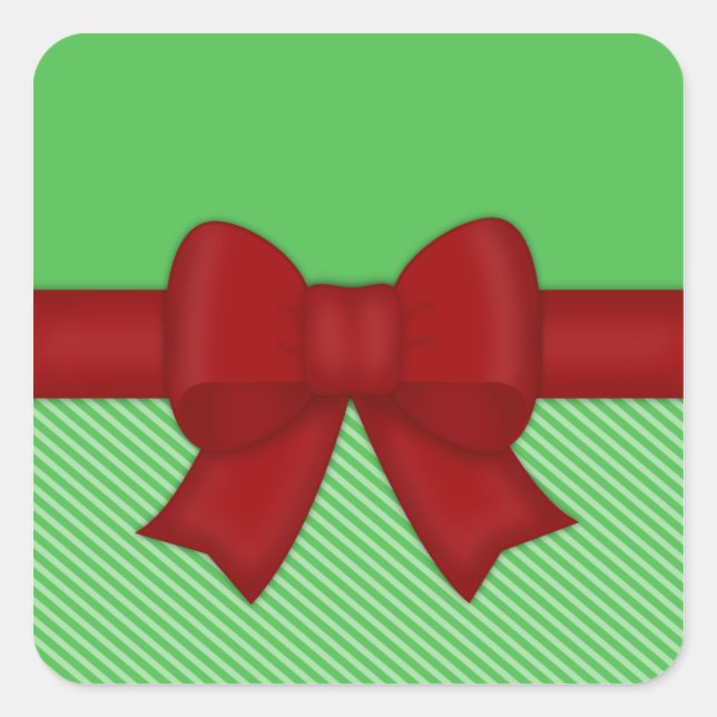 Pegatinas de vacaciones Red Bow (Anverso)
