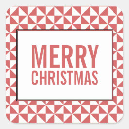 Pegatinas de vacaciones Red Modern Triangles