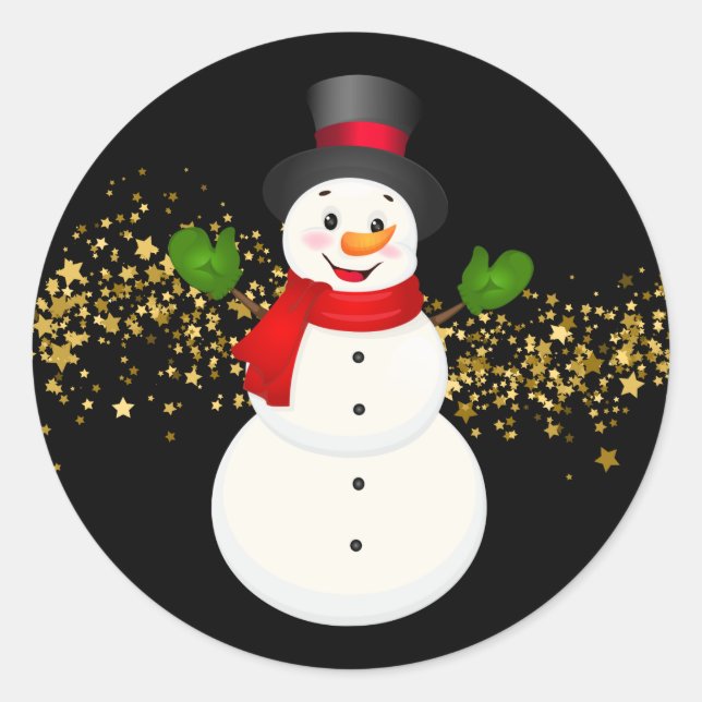 Pegatinas de vacaciones - Snowman (Anverso)