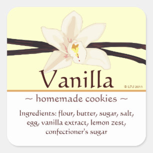 Pegatinas de vainilla en personalizable Square