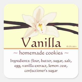 Pegatinas de vainilla en personalizable Square