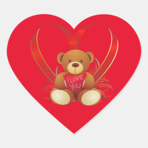 Pegatinas de Valentine Heart