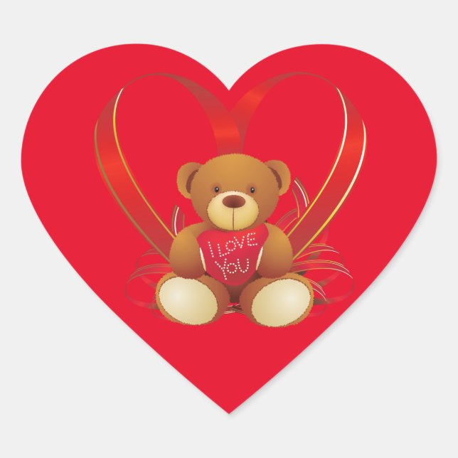 Pegatinas de Valentine Heart (Anverso)