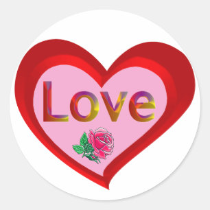 Pegatinas de Valentine Love Heart