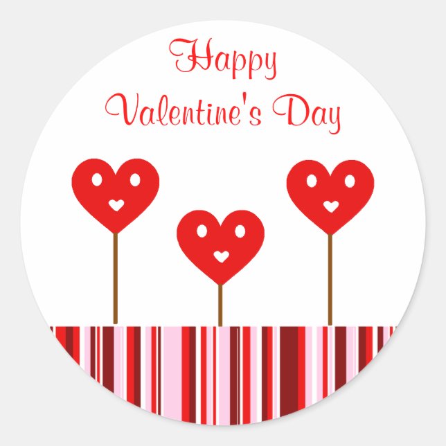 Pegatinas de Valentine Pops (Anverso)