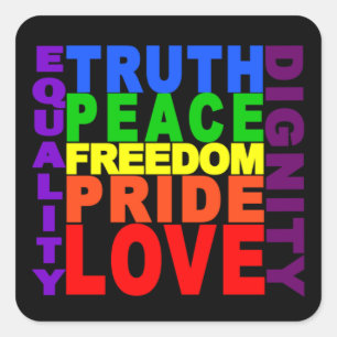 Pegatinas de valores del arcoiris