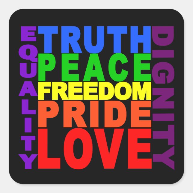 Pegatinas de valores del arcoiris (Anverso)