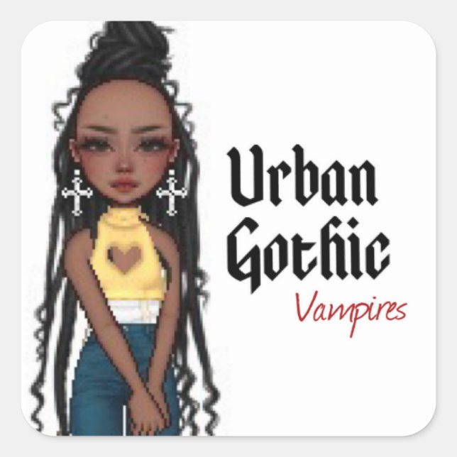 Pegatinas de vampiros góticos urbanos 3 (Anverso)