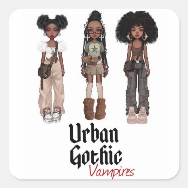 Pegatinas de vampiros góticos urbanos 5 (Anverso)