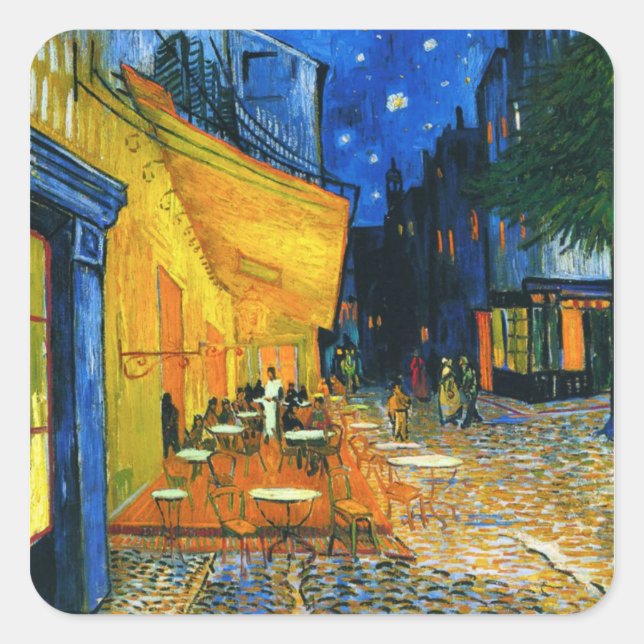 Pegatinas de Van Gogh Café Terrace (Anverso)