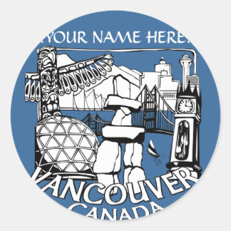 Pegatinas de Vancouver Canadá arte emblemático de 