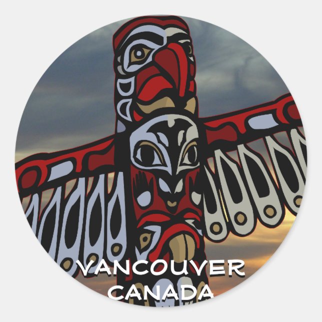 Pegatinas de Vancouver Canadá: arte emblemático de (Anverso)