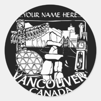 Pegatinas de Vancouver Canadá arte emblemático de 