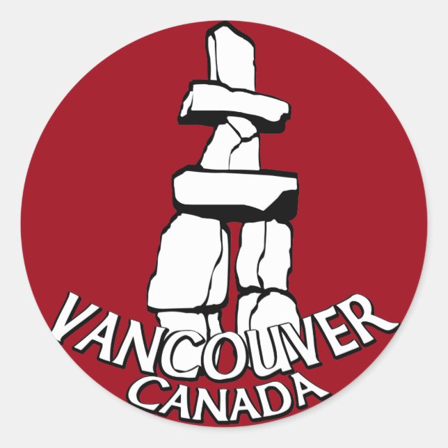 Pegatinas de Vancouver Canadá arte emblemático de  (Anverso)