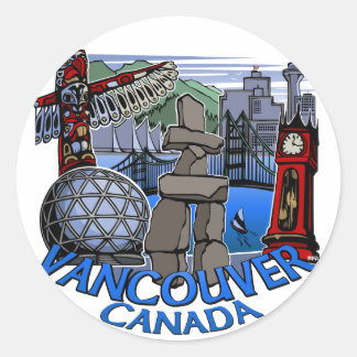 Pegatinas de Vancouver Canadá arte emblemático de 