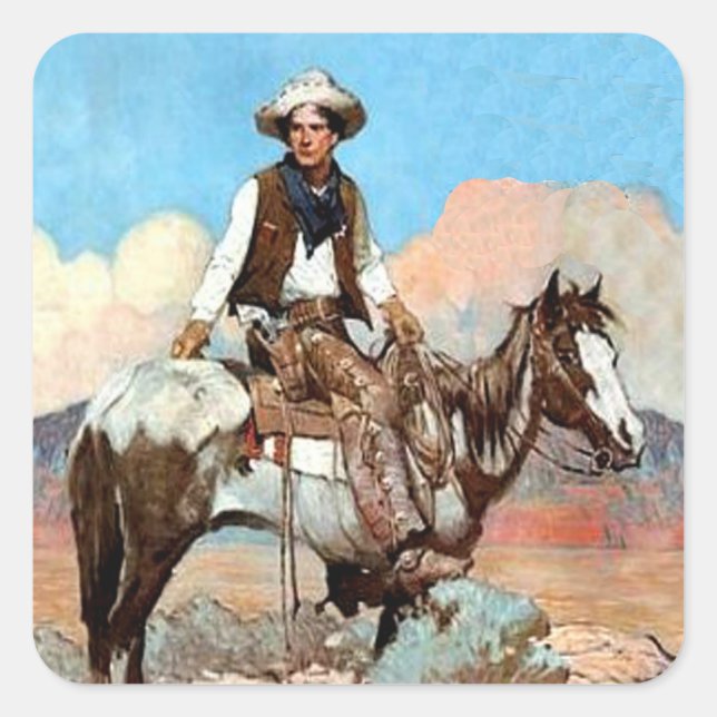 Pegatinas De Vaqueros De Derecho Y Orden (Anverso)