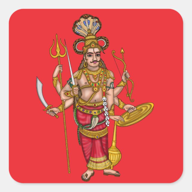 Pegatinas de Veerabhadra (Anverso)
