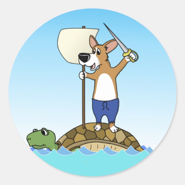 Pegatinas de vela de Corgi (Anverso)